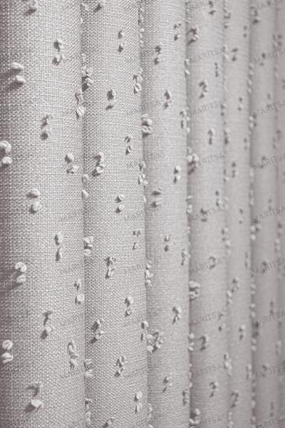 Keten Serisi Ponpon Desen Açık Bej Fon Perde