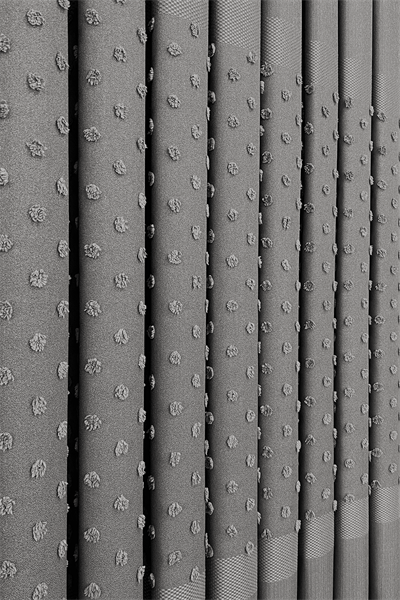 Keten Serisi Ponpon Desen Gri Pano Fon Perde