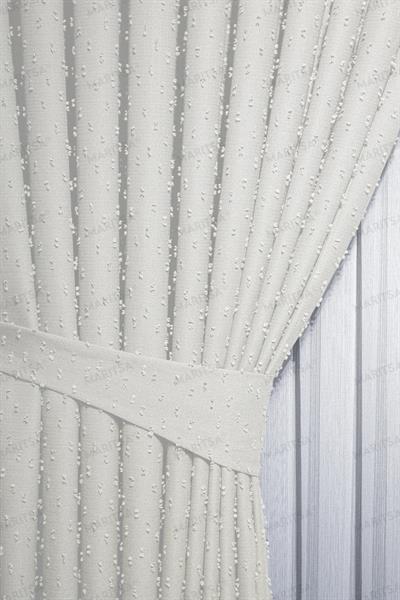 Keten Serisi Ponpon Desen Krem Fon Perde