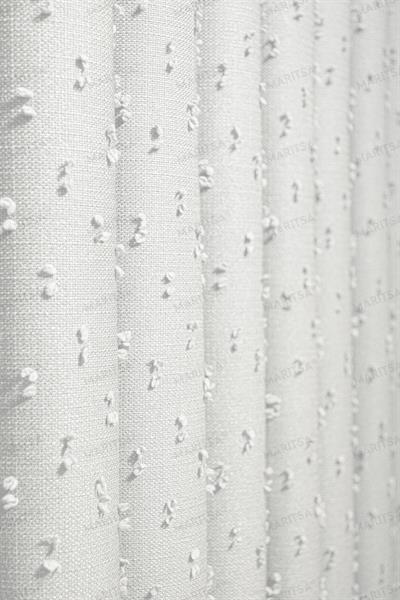 Keten Serisi Ponpon Desen Krem Fon Perde