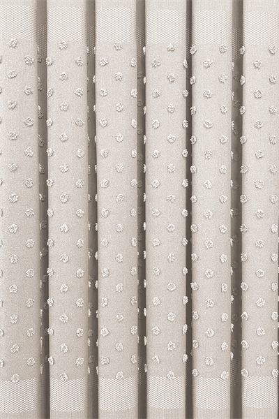 Keten Serisi Ponpon Desen Krem Pano Fon Perde