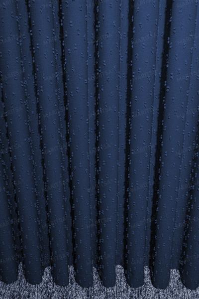 Keten Serisi Ponpon Desen Lacivert Fon Perde