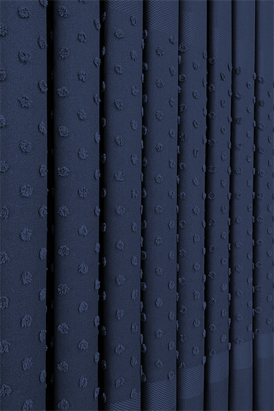 Keten Serisi Ponpon Desen Lacivert Pano Fon Perde