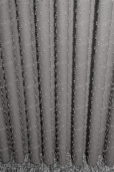 Keten Serisi Ponpon Desen Sakin Gri Fon Perde