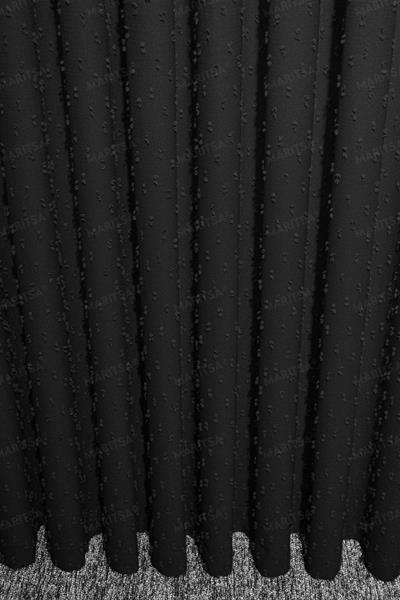 Keten Serisi Ponpon Desen Siyah Fon Perde