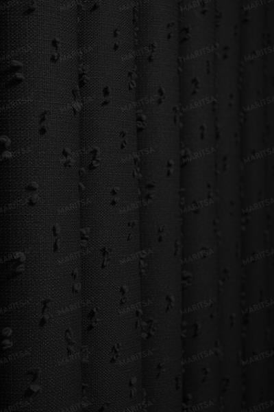 Keten Serisi Ponpon Desen Siyah Fon Perde