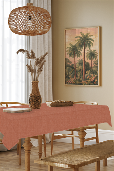 Keten Serisi Somon Masa Örtüsü