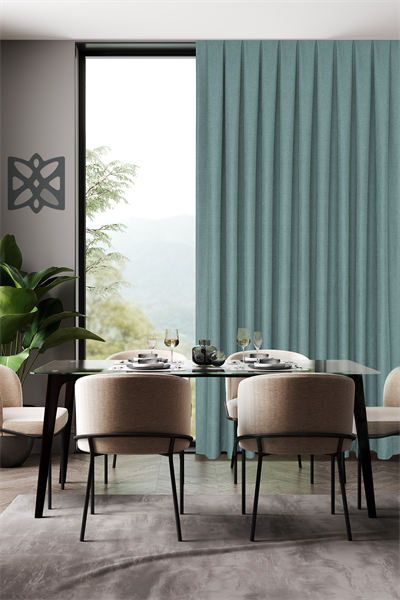 Keten Serisi Su Yeşili Fon Perde