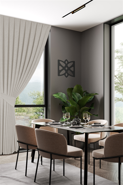 Keten Serisi Taş Fon Perde