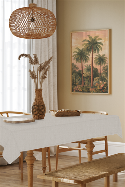 Keten Serisi Taş Masa Örtüsü