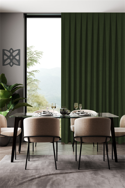 Keten Serisi Yeşil Fon Perde