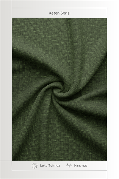 Keten Serisi Yeşil Fon Perde