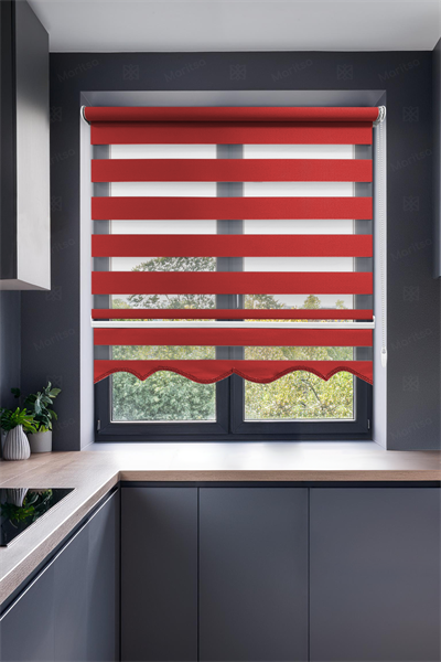 Klasik Kırmızı Zebra Stor Perde