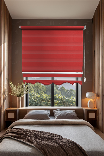 Klasik Kırmızı Zebra Stor Perde