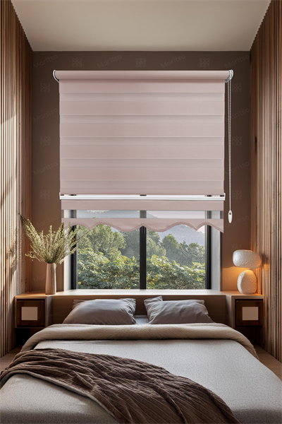 Klasik Pudra Zebra Stor Perde