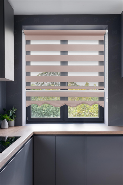 Klasik Pudra Zebra Stor Perde