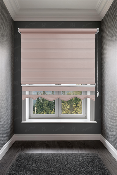 Klasik Pudra Zebra Stor Perde