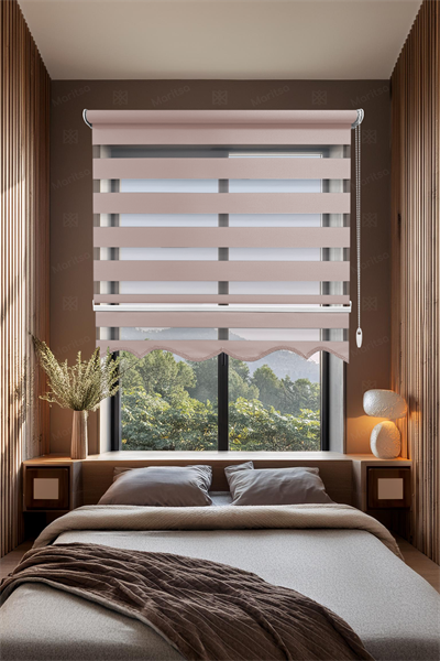 Klasik Pudra Zebra Stor Perde