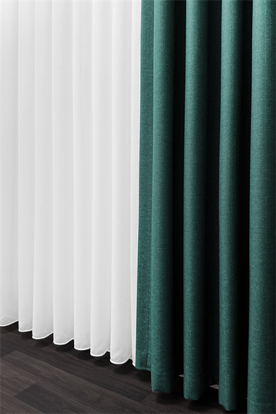 Krep Serisi Keten Efektli Sade Ekru Tül Perde