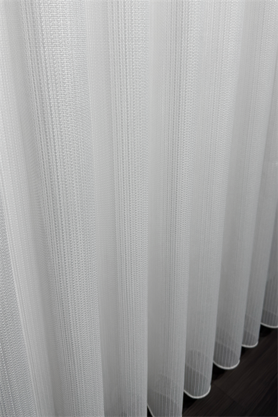 Linea Serisi Yumuşak Doku Çizgili Sade Tül Perde