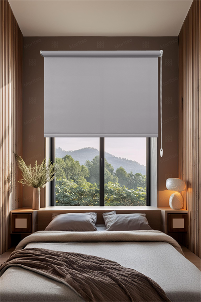 Mat Polyester Açık Gri Stor Perde