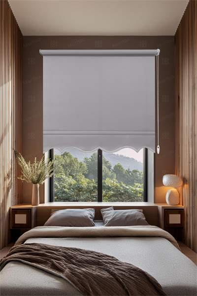 Mat Polyester Açık Gri Stor Perde