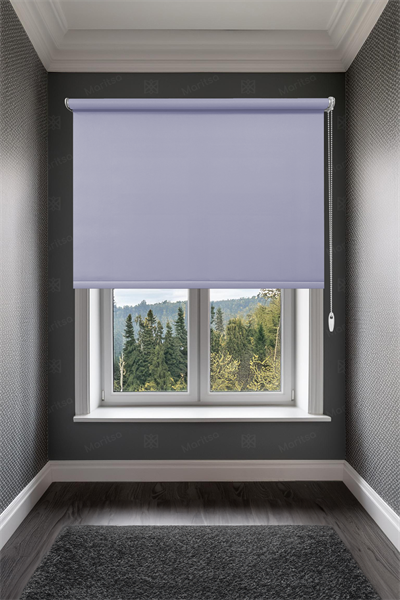 Mat Polyester Açık Mavi Stor Perde