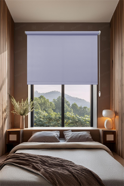 Mat Polyester Açık Mavi Stor Perde