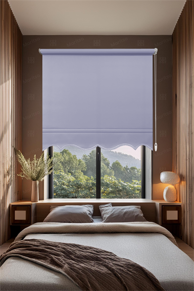 Mat Polyester Açık Mavi Stor Perde