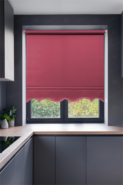 Mat Polyester Ahududu Stor Perde