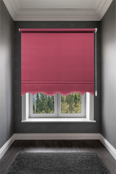 Mat Polyester Ahududu Stor Perde