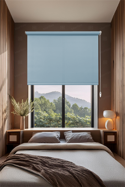 Mat Polyester Bebek Mavisi Stor Perde