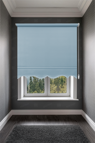 Mat Polyester Bebek Mavisi Stor Perde