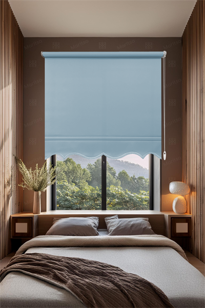 Mat Polyester Bebek Mavisi Stor Perde