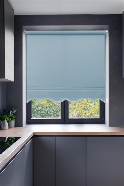 Mat Polyester Bebek Mavisi Stor Perde