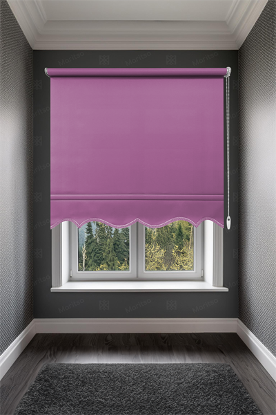 Mat Polyester Erguvan Stor Perde