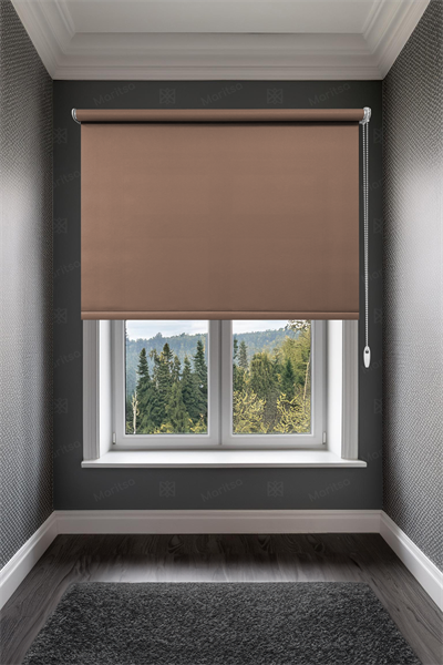 Mat Polyester Kahve Stor Perde