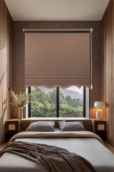 Mat Polyester Kahve Stor Perde