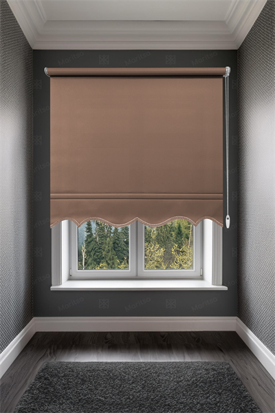 Mat Polyester Kahve Stor Perde