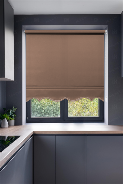 Mat Polyester Kahve Stor Perde