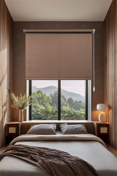 Mat Polyester Kahve Stor Perde