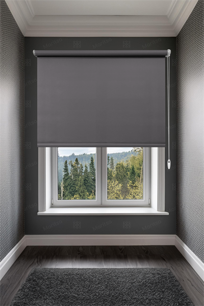 Mat Polyester Koyu Gri Stor Perde