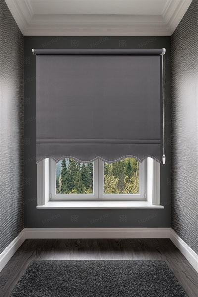 Mat Polyester Koyu Gri Stor Perde