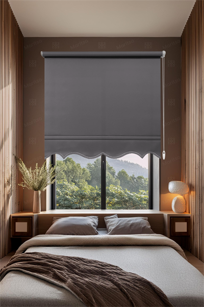 Mat Polyester Koyu Gri Stor Perde