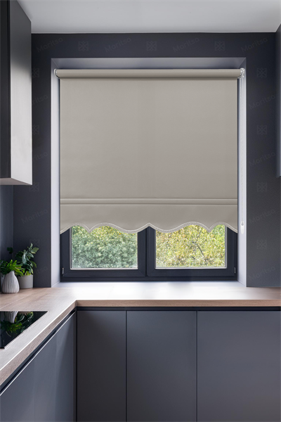 Mat Polyester Koyu Taş Stor Perde