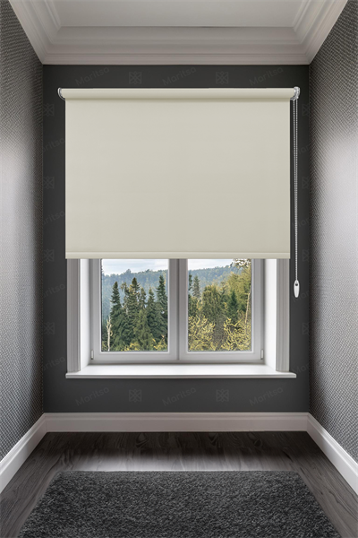 Mat Polyester Krem Stor Perde