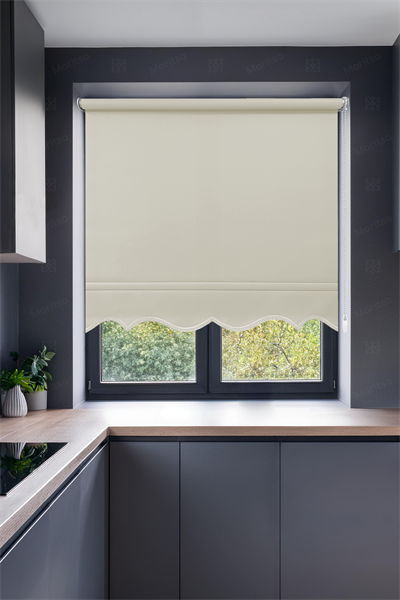 Mat Polyester Krem Stor Perde