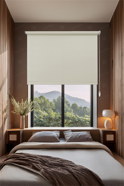 Mat Polyester Krem Stor Perde