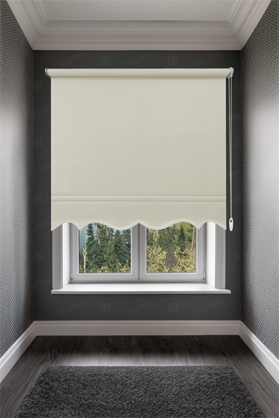 Mat Polyester Krem Stor Perde