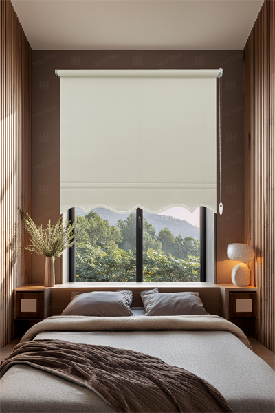 Mat Polyester Krem Stor Perde